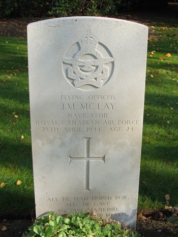 John McLay gravemarker, Heverlee War Cemetery